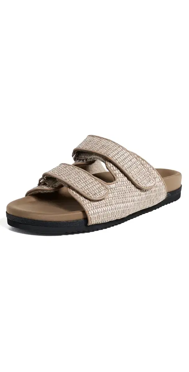 The Double Slider Sandals Natural