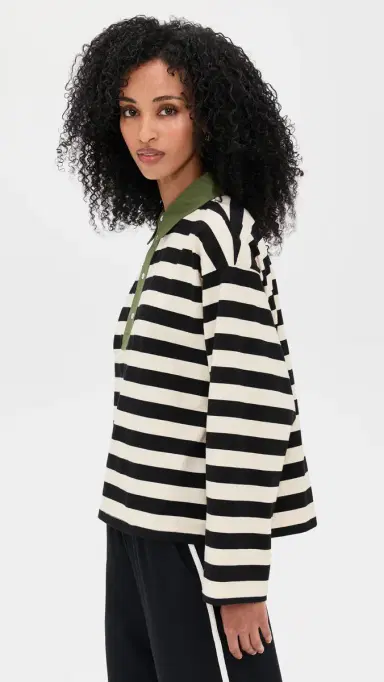 State & Lake Bobbi Polo Black/Ivory M | Thumbnail 4 State & Lake Bobbi Polo Black/Ivory M | Thumbnail 4