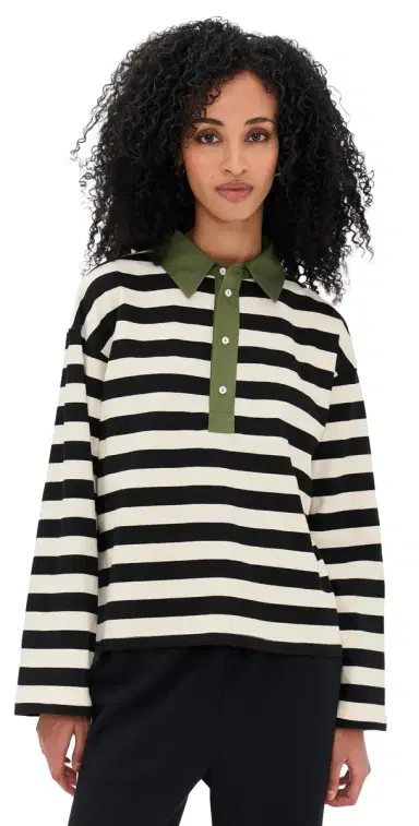 State & Lake Bobbi Polo Black/Ivory M | Thumbnail 1 State & Lake Bobbi Polo Black/Ivory M | Thumbnail 1