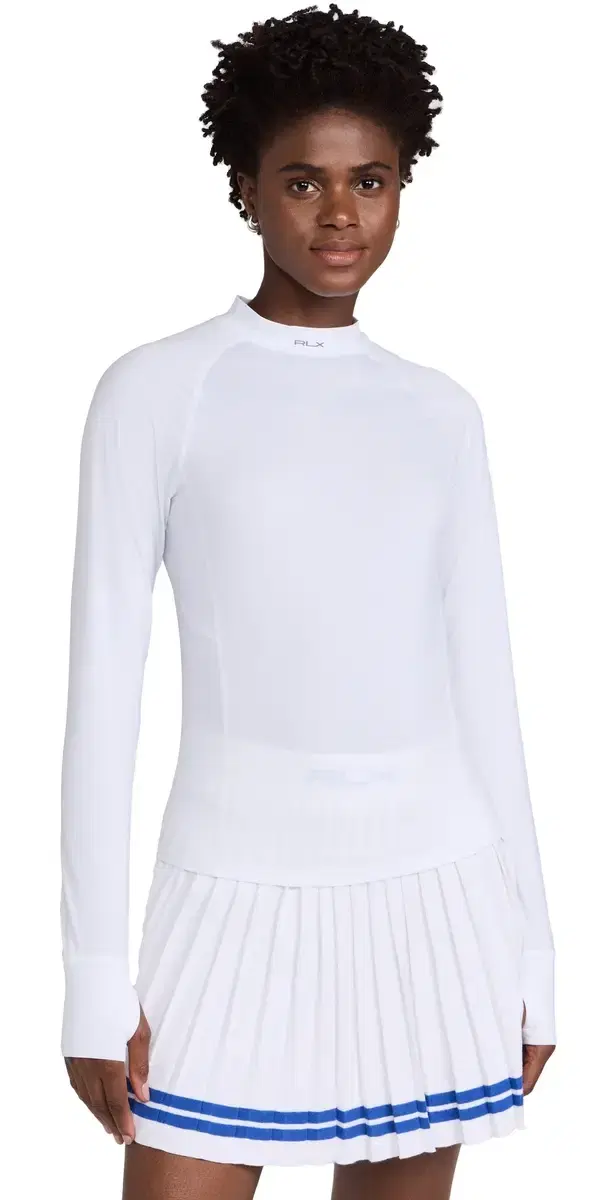 RLX Ralph Lauren Recycled Peached Airflow ong Sleeve Base ayer Ceramic White