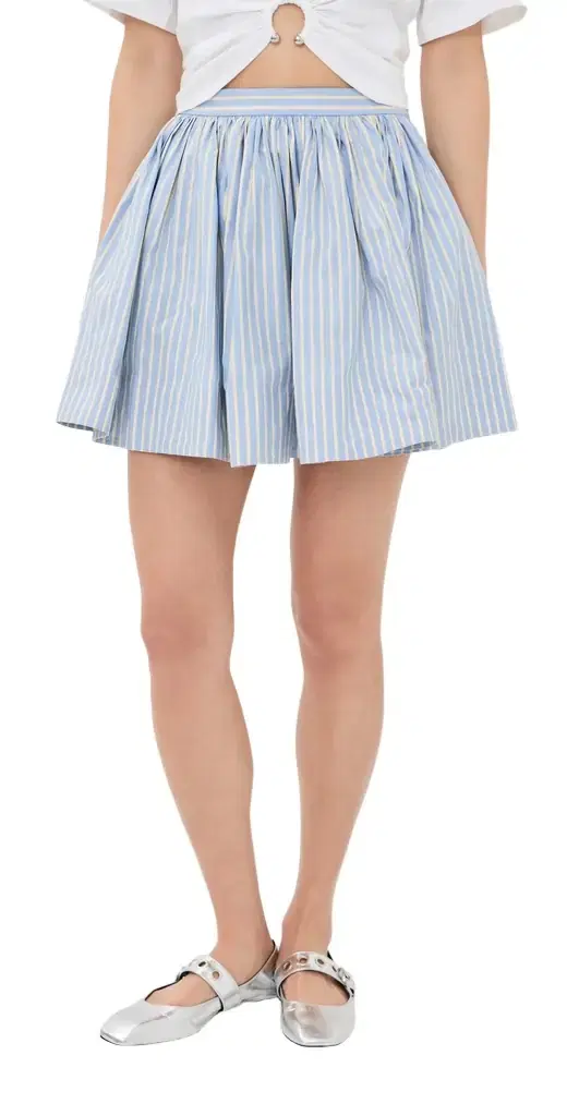 rabanne Stripe Mini Skirt Stripes Blue/Yellow