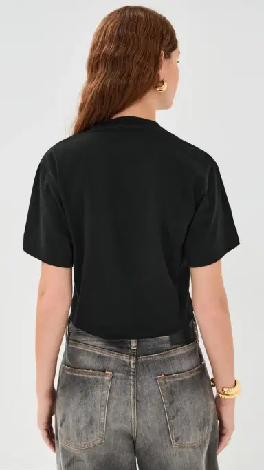 Off-White Big Logo Bookish Crop Tee Black/White S | Thumbnail 3