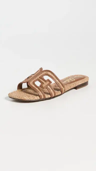 Sam Edelman Bay Mutli Sandals Tan Raffia | Thumbnail 2