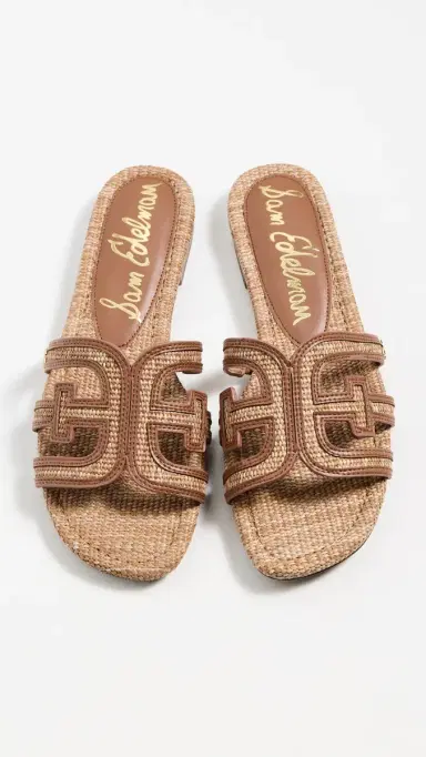 Sam Edelman Bay Mutli Sandals Tan Raffia | Thumbnail 5