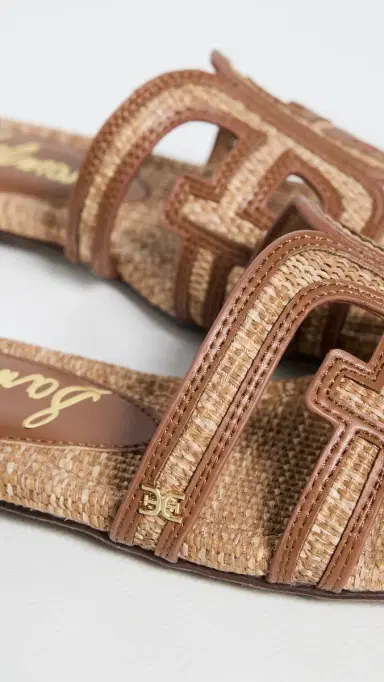 Sam Edelman Bay Mutli Sandals Tan Raffia | Thumbnail 6