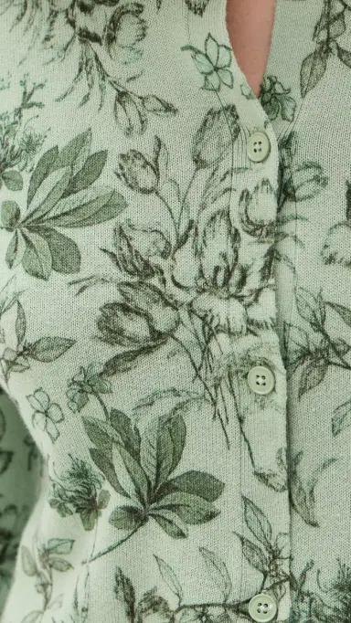 ALICE + OLIVIA Dollie Cardigan ystic Garden Sage | Thumbnail 6 ALICE + OLIVIA Dollie Cardigan ystic Garden Sage | Thumbnail 6
