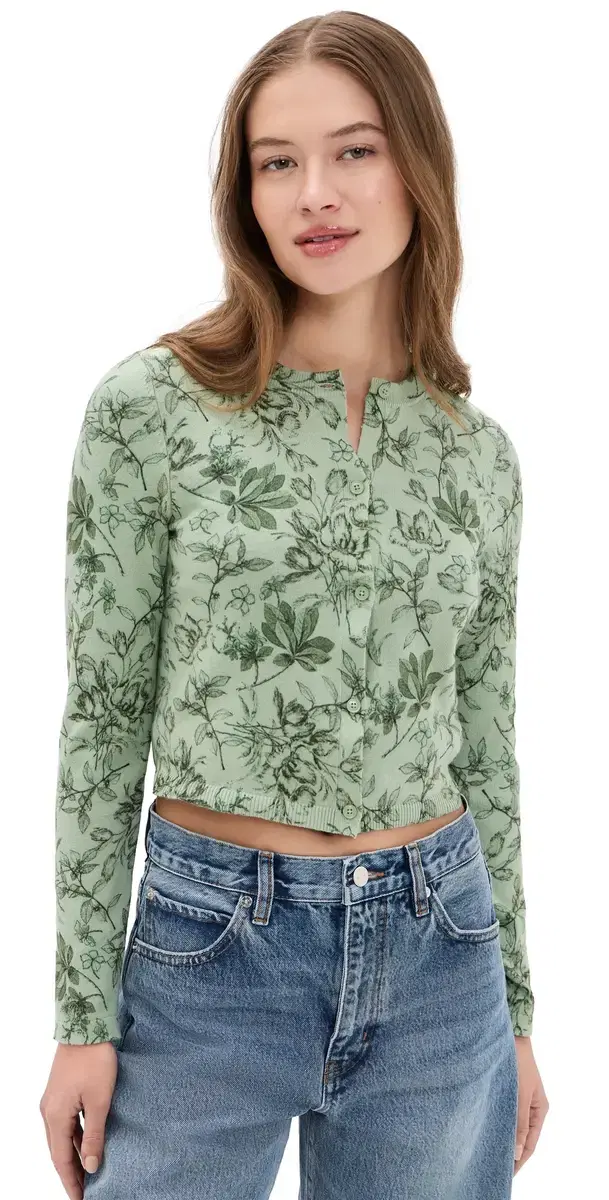 Dollie Cardigan ystic Garden Sage