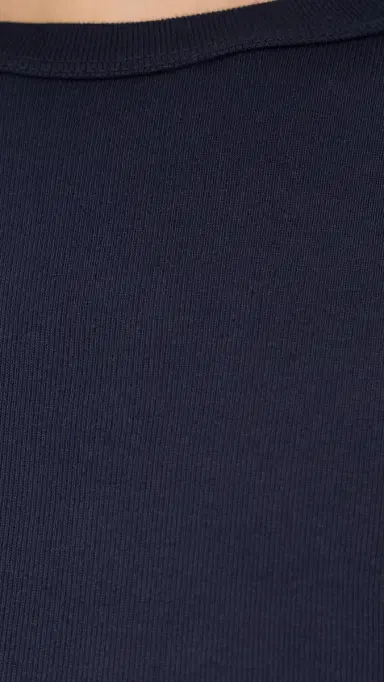 Enza Costa Supima Cotton New Classic Short Sleeve Tee Dark Navy | Thumbnail 6 Enza Costa Supima Cotton New Classic Short Sleeve Tee Dark Navy | Thumbnail 6