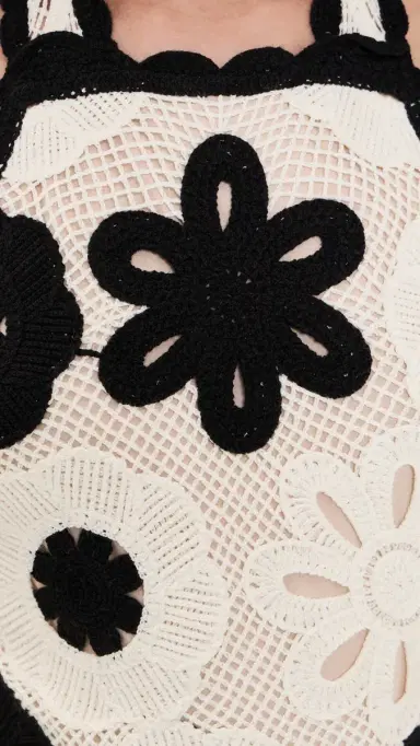Show Me Your Mumu Happy Halter Mini Dress Toasted Coconut Crochet L | Thumbnail 6
