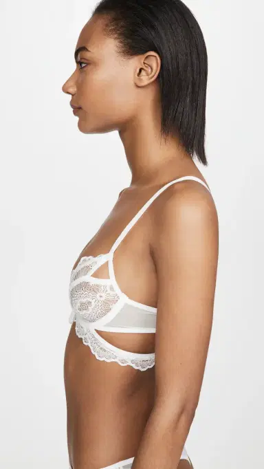 Thistle and Spire Kane Cutout V Wire Bra Ivory 34A | Thumbnail 4