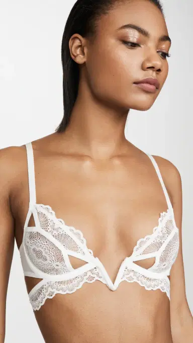 Thistle and Spire Kane Cutout V Wire Bra Ivory 34A | Thumbnail 5