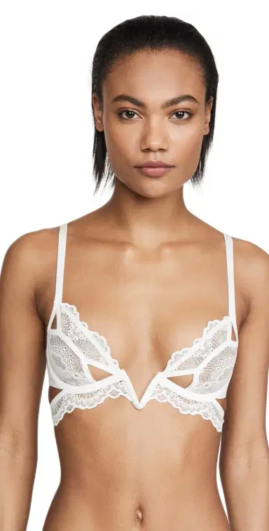 Thistle and Spire Kane Cutout V Wire Bra Ivory 34A | Thumbnail 1