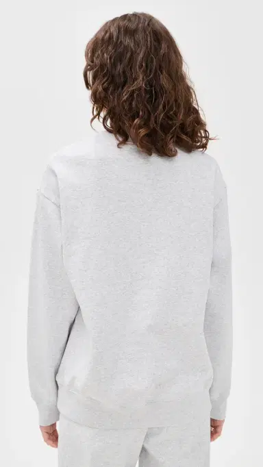 Sporty & Rich New York Health Club Crew Neck Sweatshirt Heather Gray | Thumbnail 3