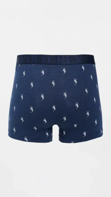 Polo Ralph Lauren Underwear Stretch Classic Fit Trunks 3 Pack Pale Royal/Monroe/Blue aturn | Thumbnail 4