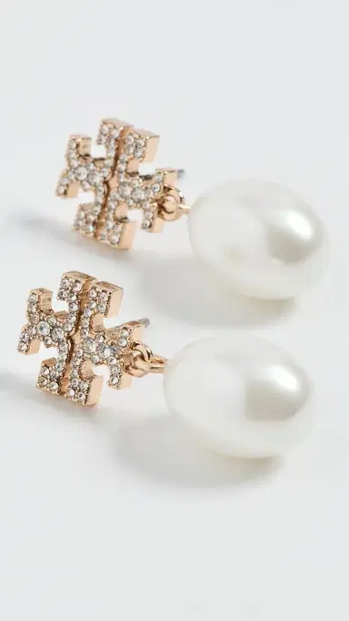 Tory Burch Moondance Pearl and Pavé Drop Earrings | Thumbnail 4