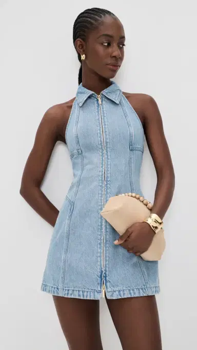 Cult Gaia Charo Denim Dress Vintage Blue | Thumbnail 2 Cult Gaia Charo Denim Dress Vintage Blue | Thumbnail 2