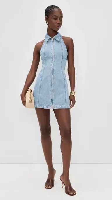Cult Gaia Charo Denim Dress Vintage Blue | Thumbnail 5 Cult Gaia Charo Denim Dress Vintage Blue | Thumbnail 5