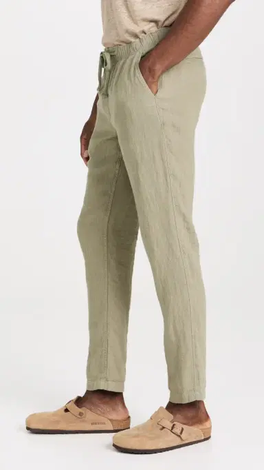 Faherty Linen Drawstring Pants Canyon Olive | Thumbnail 4 Faherty Linen Drawstring Pants Canyon Olive | Thumbnail 4