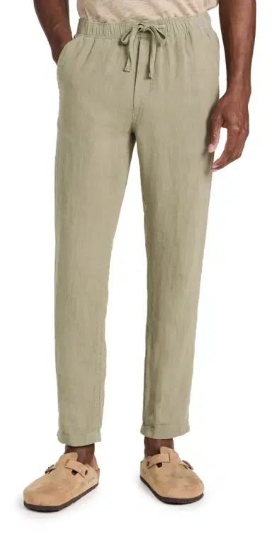 Faherty Linen Drawstring Pants Canyon Olive | Thumbnail 1 Faherty Linen Drawstring Pants Canyon Olive | Thumbnail 1
