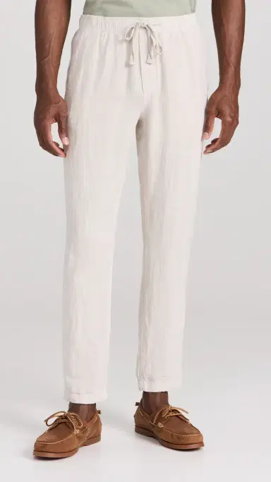 Faherty Linen Drawstring Pants Weathered Sand | Thumbnail 2 Faherty Linen Drawstring Pants Weathered Sand | Thumbnail 2