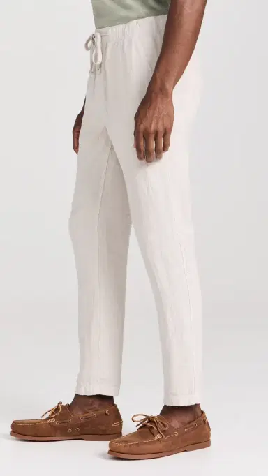 Faherty Linen Drawstring Pants Weathered Sand | Thumbnail 4 Faherty Linen Drawstring Pants Weathered Sand | Thumbnail 4