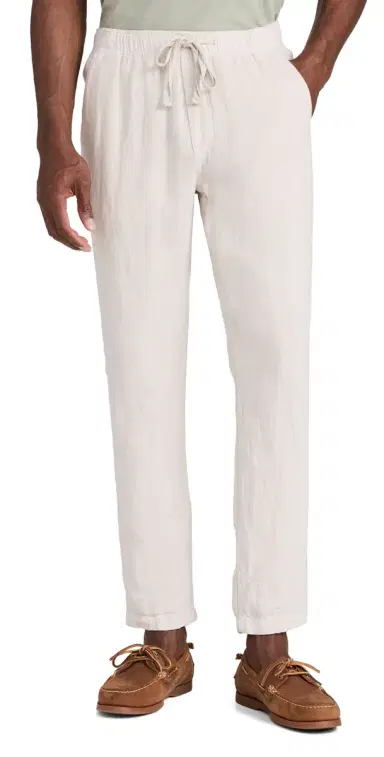 Faherty Linen Drawstring Pants Weathered Sand | Thumbnail 1 Faherty Linen Drawstring Pants Weathered Sand | Thumbnail 1