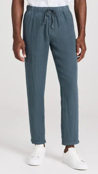Faherty Linen Drawstring Pants ook Out Navy | Thumbnail 2
