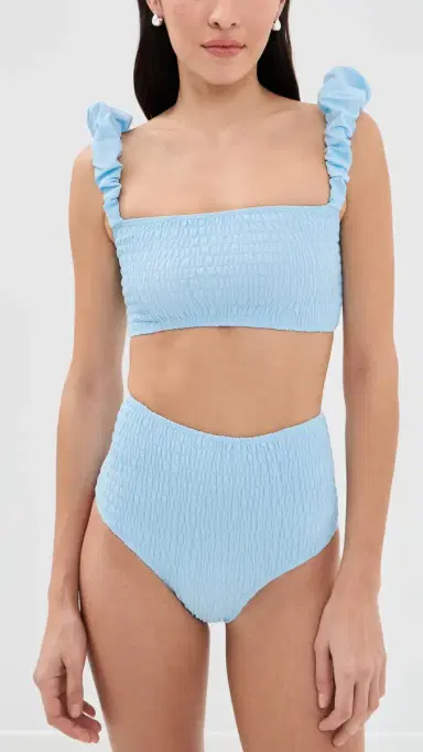 Sea Amabel Smocked Bikini Bottoms | Thumbnail 4