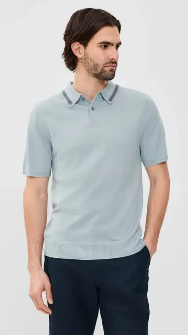 PS Paul Smith Short Sleeve Sweater Polo Light Blue M | Thumbnail 2