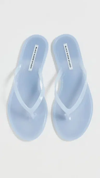 Black Suede Studio Crystal Jelly Flip Flops Baby Blue 35/36 | Thumbnail 2