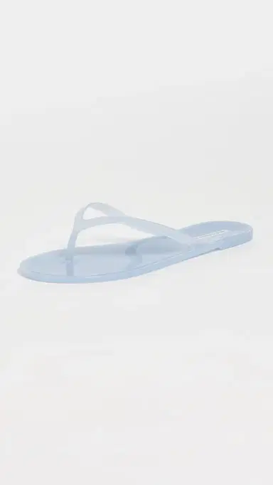 Black Suede Studio Crystal Jelly Flip Flops Baby Blue 35/36 | Thumbnail 5