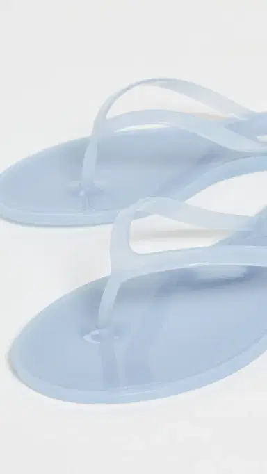 Black Suede Studio Crystal Jelly Flip Flops Baby Blue 35/36 | Thumbnail 6
