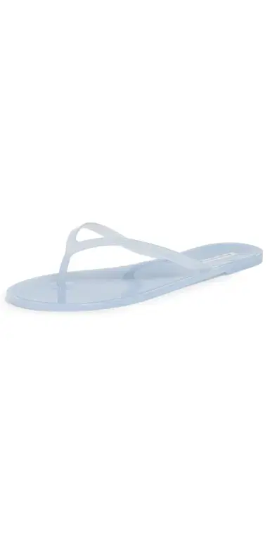 Black Suede Studio Crystal Jelly Flip Flops Baby Blue 35/36 | Thumbnail 1