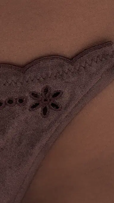 Frankies Bikinis Mackenzie Suede Bikini Bottoms Desert Suede | Thumbnail 5