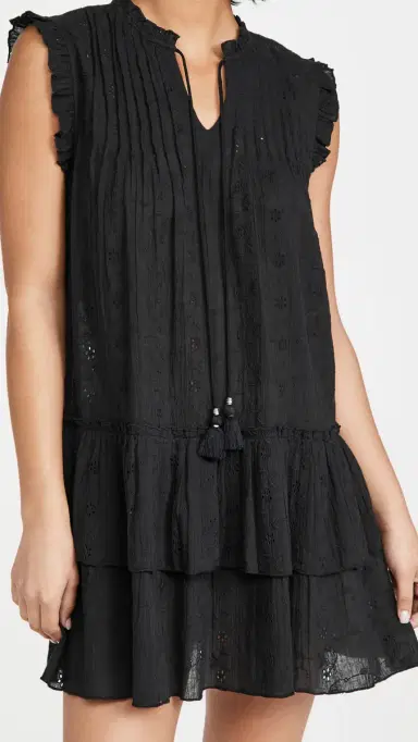 Playa Lucila Eyelet Coverup Dress Black S | Thumbnail 2
