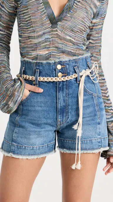 Ulla Johnson The Charlotte Shorts Danube Medium Indigo Wash | Thumbnail 2 Ulla Johnson The Charlotte Shorts Danube Medium Indigo Wash | Thumbnail 2