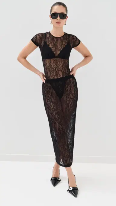 WARDROBE.NYC WARDROBE. NYC ace Cap Sleeve Thong Bodysuit Black | Thumbnail 5