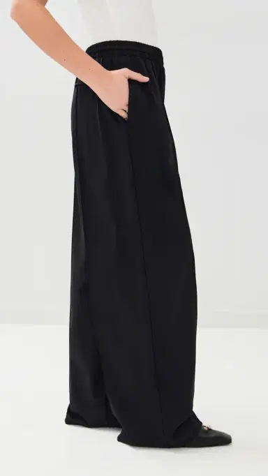 WARDROBE.NYC WARDROBE. NYC Opaque Lounge Pants Black | Thumbnail 4