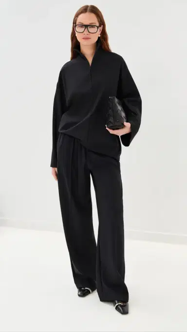 WARDROBE.NYC WARDROBE. NYC Opaque Lounge Pants Black | Thumbnail 5