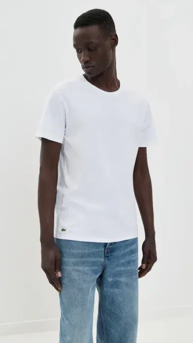 Lacoste Cotton Undershirt Crew Tee 3 Pack White S | Thumbnail 3 Lacoste Cotton Undershirt Crew Tee 3 Pack White S | Thumbnail 3
