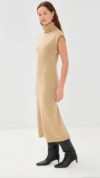 SIMKHAI Turtleneck Dress ight Camel | Thumbnail 4 SIMKHAI Turtleneck Dress ight Camel | Thumbnail 4