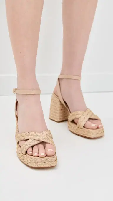 Castañer Valeriette Raffia Heeled Sandals Natural 35 | Thumbnail 3
