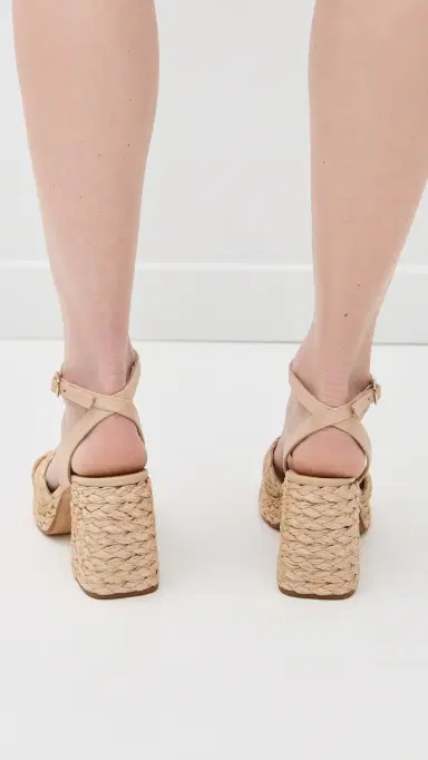 Castañer Valeriette Raffia Heeled Sandals Natural 35 | Thumbnail 5