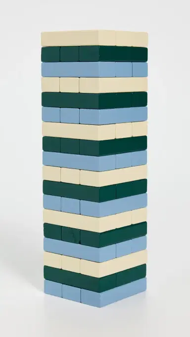 Printworks Tumbling Tower Game Green/Blue | Thumbnail 4