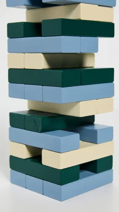 Printworks Tumbling Tower Game Green/Blue | Thumbnail 5