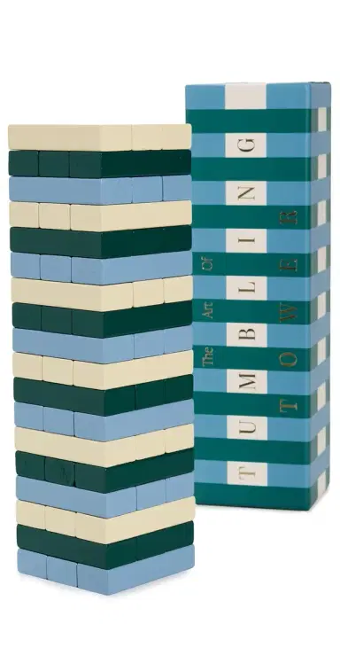 Printworks Tumbling Tower Game Green/Blue | Thumbnail 1