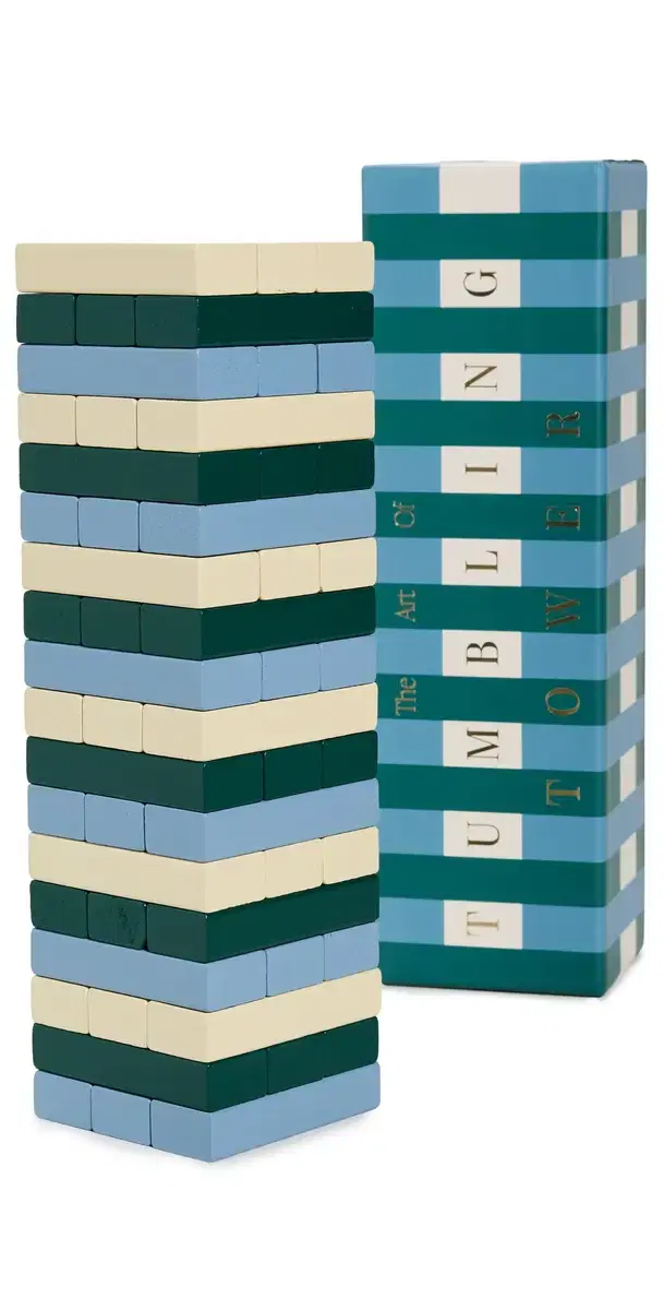 Printworks Tumbling Tower Game Green/Blue One Size