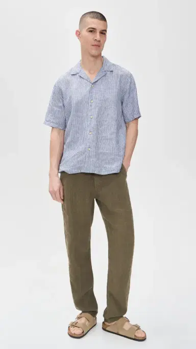 Faherty Linen Drawstring Pants Dark Palm | Thumbnail 5 Faherty Linen Drawstring Pants Dark Palm | Thumbnail 5