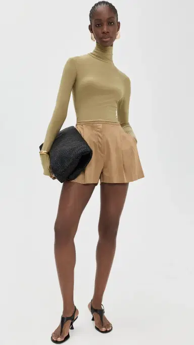 Norma Kamali lim Fit Long leeve Turtle Top Camel | Thumbnail 5 Norma Kamali lim Fit Long leeve Turtle Top Camel | Thumbnail 5