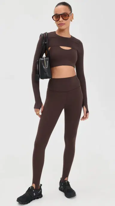 Splits59 Sara Airweight Bra Dark Chocolate | Thumbnail 5